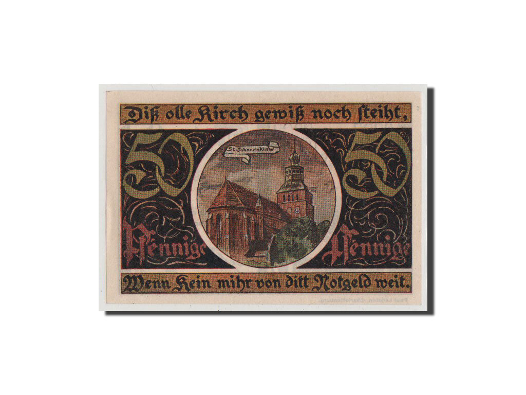 Banconote, Germania, Malchin Stadt, 50 Pfennig, FDS, Mehl:862.2