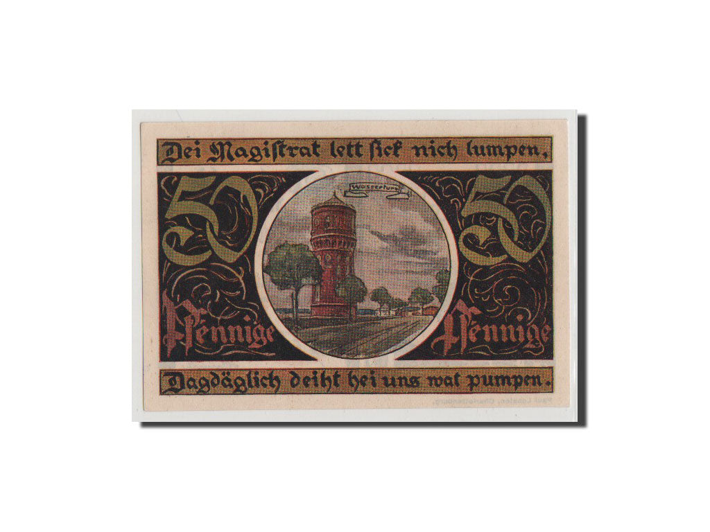 Billet, Allemagne, Malchin Stadt, 50 Pfennig, NEUF, Mehl:862.2
