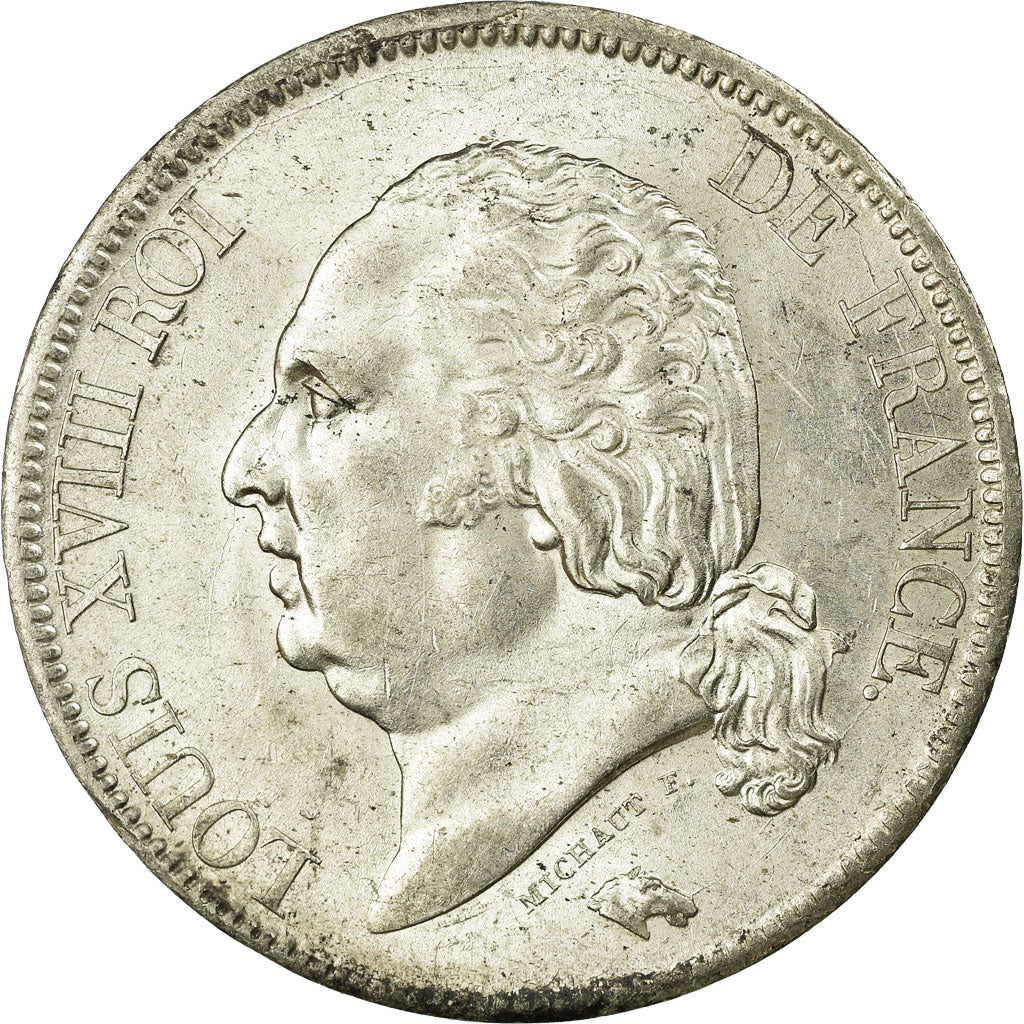 France, Louis XVIII, 5 Francs, 1821, Lille, Argent, SUP, Gadoury:614, KM:711.13