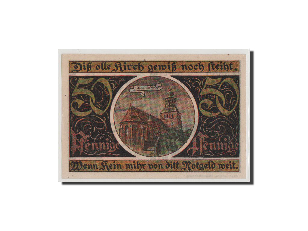 Banconote, Germania, Malchin Stadt, 50 Pfennig, FDS, Mehl:862.3