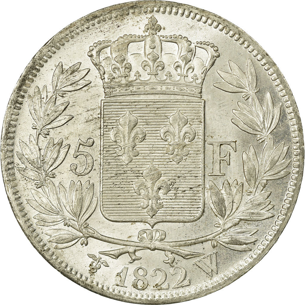 Münze, Frankreich, Louis XVIII, Louis XVIII, 5 Francs, 1822, Lille, VZ, Silber