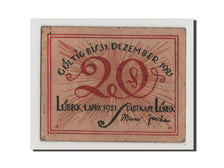Billet, Allemagne, Lübeck, 20 Pfennig, 1921, SPL+, Mehl:831.1