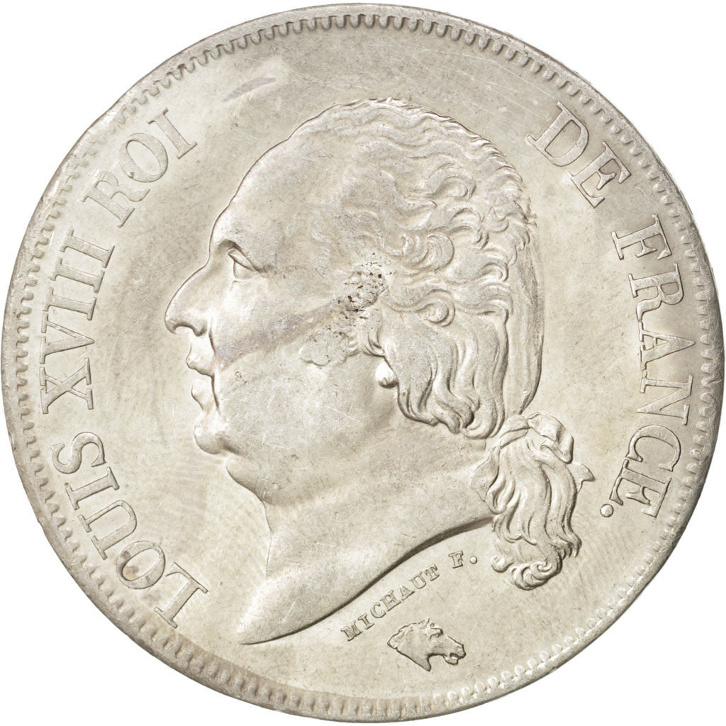 Monnaie, France, Louis XVIII, Louis XVIII, 5 Francs, 1823, Lille, TTB+, Argent