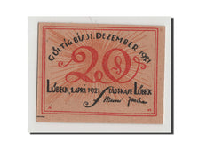 Banconote, Germania, Lübeck, 20 Pfennig, 1921, SPL+, Mehl:831.1