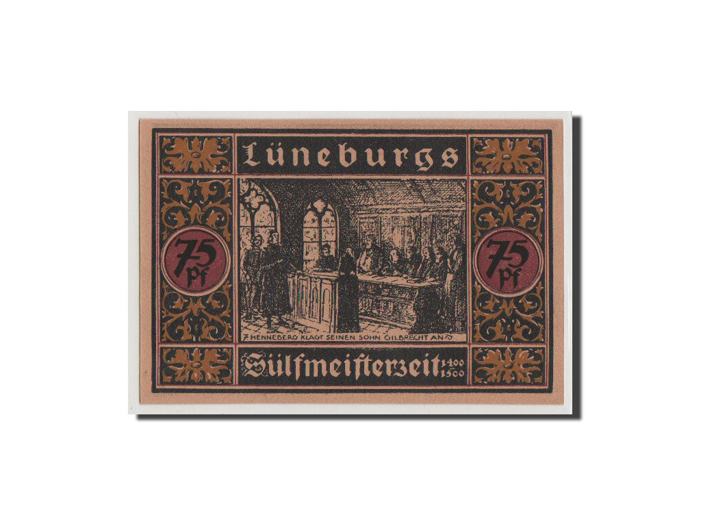 Geldschein, Deutschland, Luneburg Stadt, 75 Pfennig, 1921, UNZ, Mehl:840.2