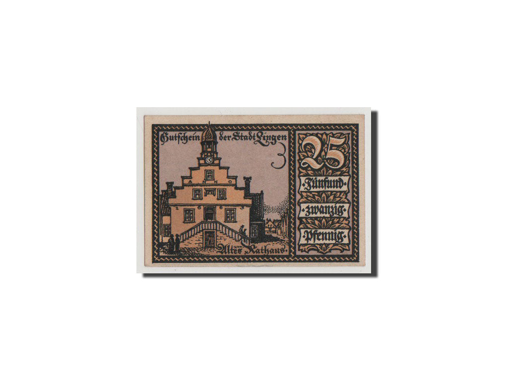 Germany, Lingen Stadt, 25 Pfennig, 1921, UNC(65-70), Mehl #803.2
