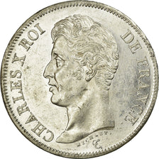Coin, France, Charles X, 5 Francs, 1825, Paris, AU(55-58), Silver, KM:720.1