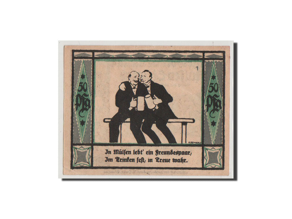 Geldschein, Deutschland, Mulsen St Jacob Gemeinde, 50 Pfennig, 1921, UNZ