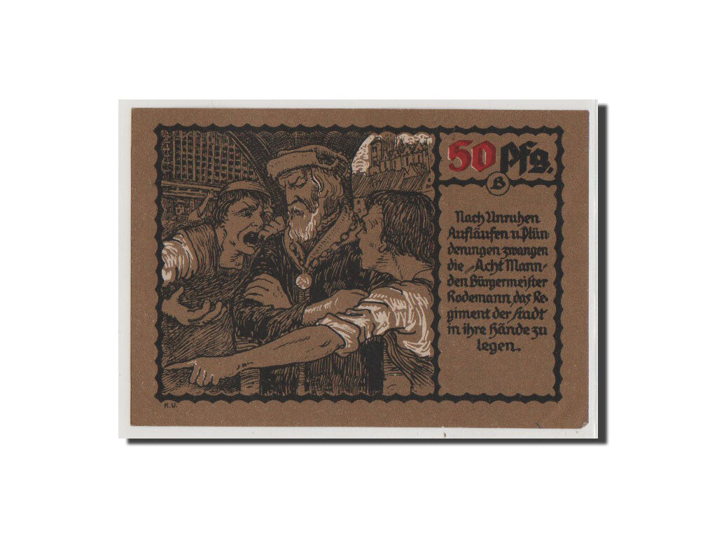 Banconote, Germania, Provinz Sachsen, Thüringischer Teil, 50 Pfennig, 1921