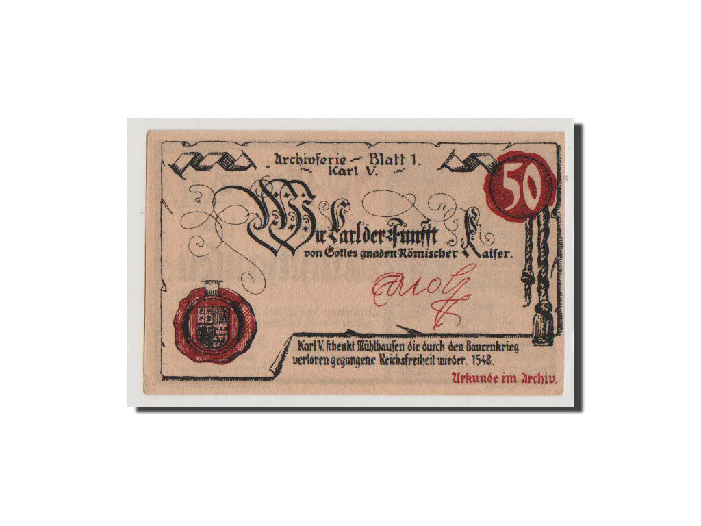 Banconote, Germania, Provinz Sachsen, Thüringischer Teil, 50 Pfennig, 1921