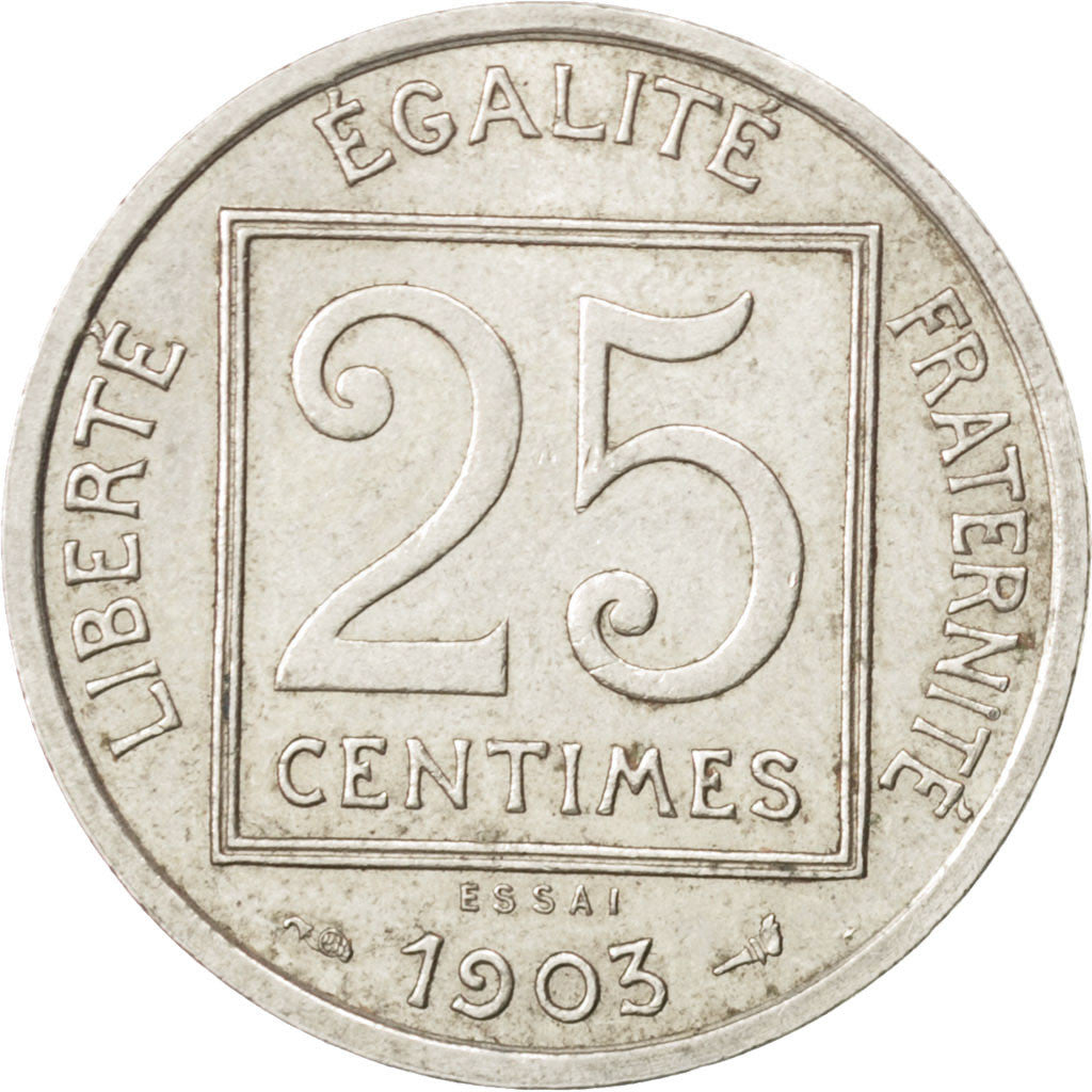 Monnaie, France, 25 Centimes, 1903, SUP, Nickel, KM:E38, Gadoury:362
