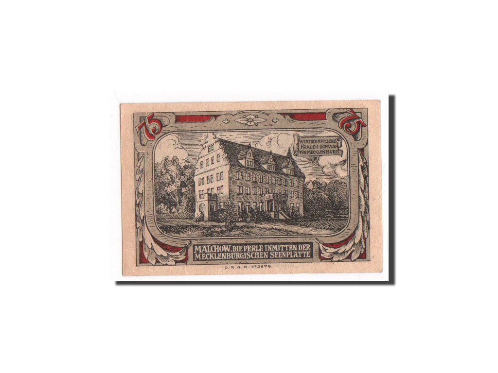 Banknote, Germany, Malchow Stadt, 75 Pfennig, UNC(65-70), Mehl:863.3c