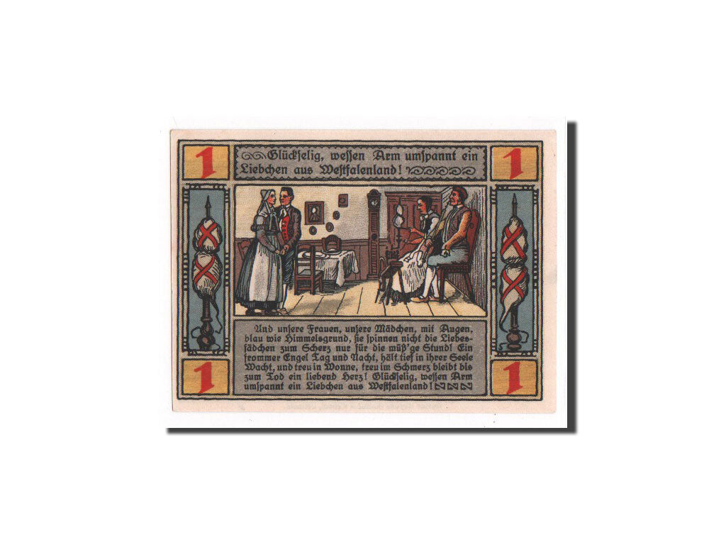Banknote, Germany, Lubbecke Stadt, 1 Mark, 1921, 1921-07-01, UNC(65-70)