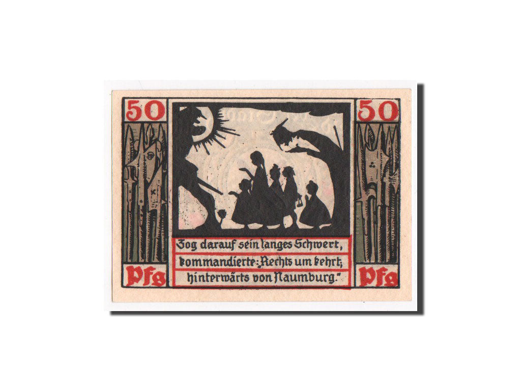 Banconote, Germania, Naumburg a.S. Stadt, 50 Pfennig, 1920, FDS, Mehl:928.2