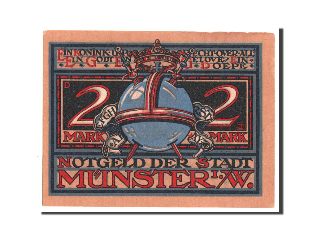 Banknote, Germany, Munster, 2 Mark, 1921, UNC(65-70), Mehl:916.2b