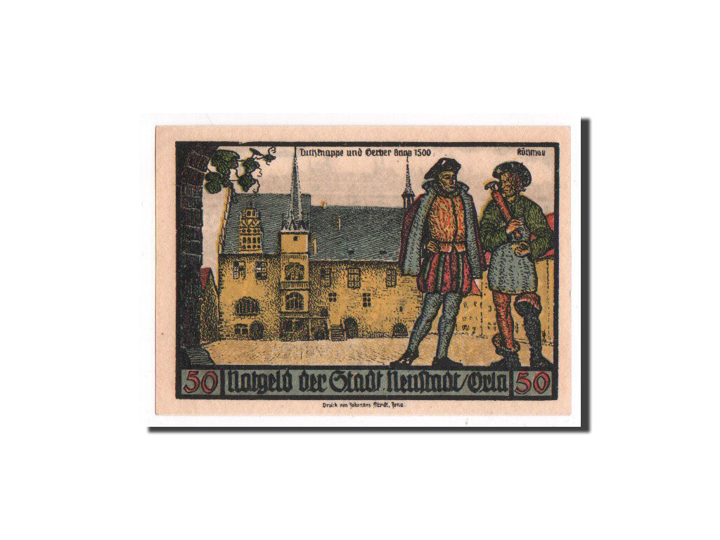 Banknote, Germany, Neustadt a.d Orla Stadt, 50 Pfennig, 1921, UNC(65-70)