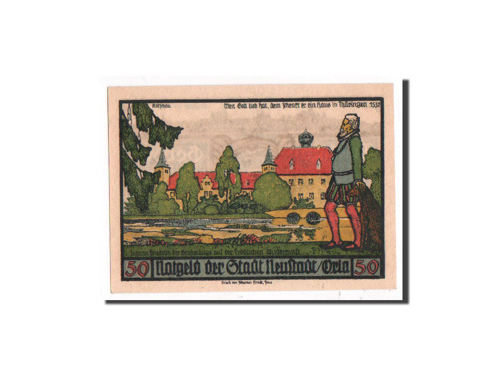 Banknote, Germany, Neustadt a.d Orla Stadt, 50 Pfennig, 1921, UNC(65-70)