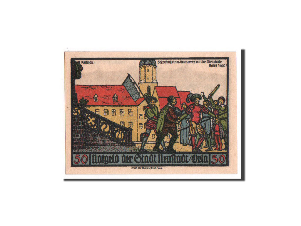Banknote, Germany, Neustadt a.d Orla Stadt, 50 Pfennig, 1921, UNC(65-70)