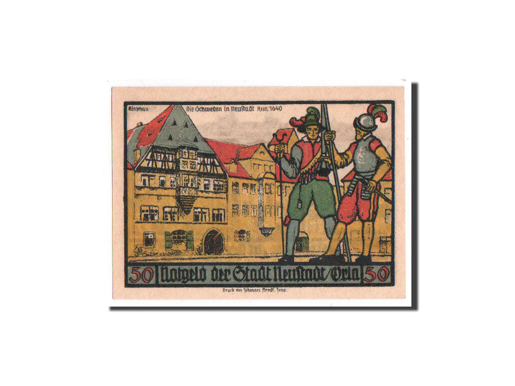Banknote, Germany, Neustadt a.d Orla Stadt, 50 Pfennig, 1921, UNC(65-70)