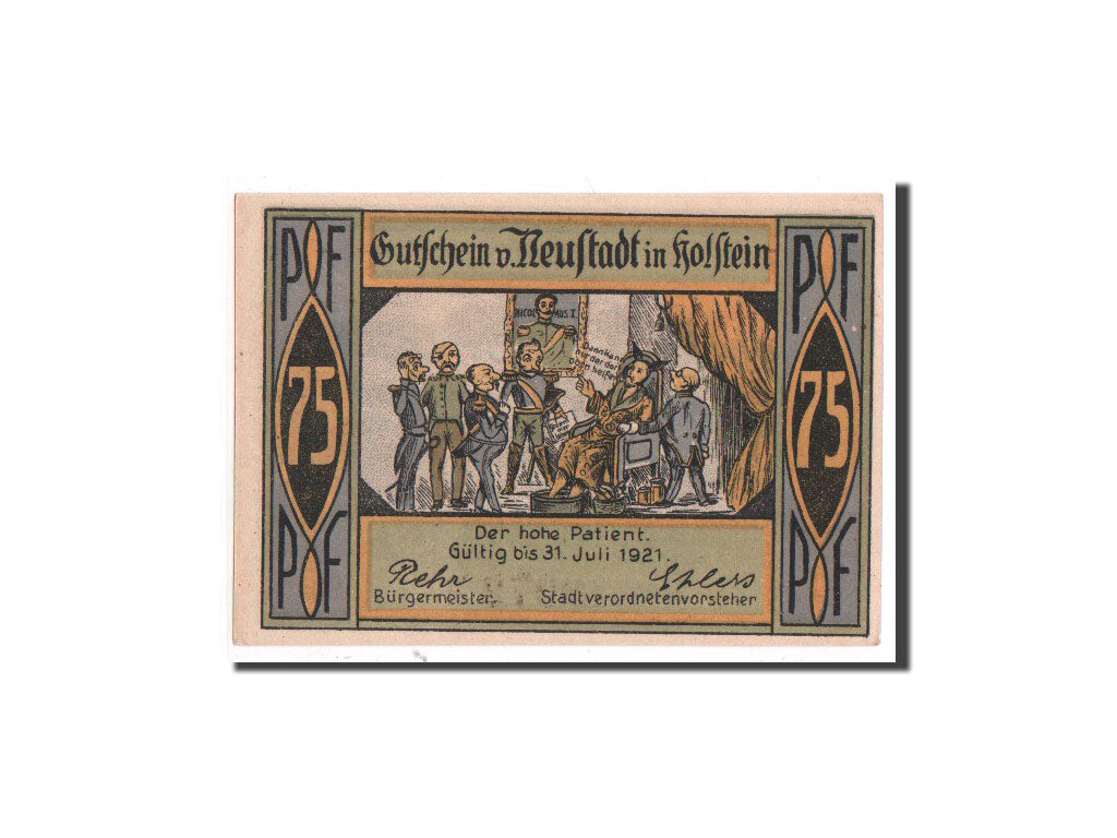 Banknote, Germany, Neustadt i. Holstein Stadt, 75 Pfennig, UNC(65-70)
