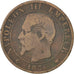 FRANCE, Napoléon III, 5 Centimes, 1856, Paris, KM #777.1, VG(8-10), Bronze, 25.1