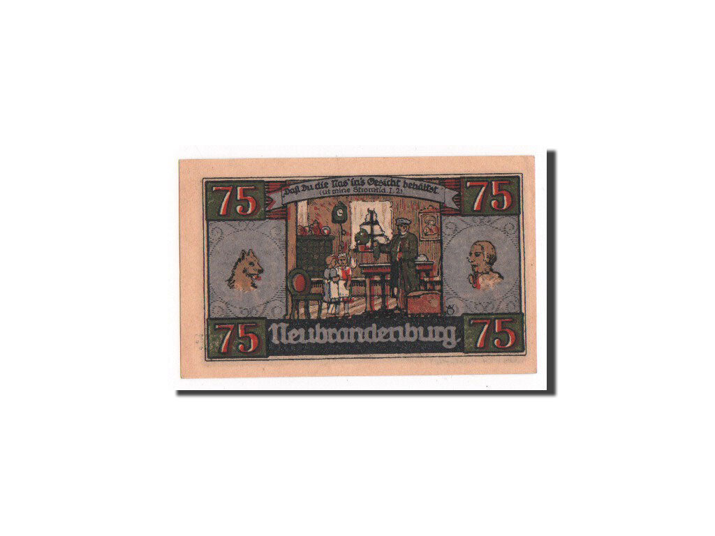 Banknote, Germany, Neubrandenburg Stadt, 75 Pfennig, 1921, UNC(65-70)