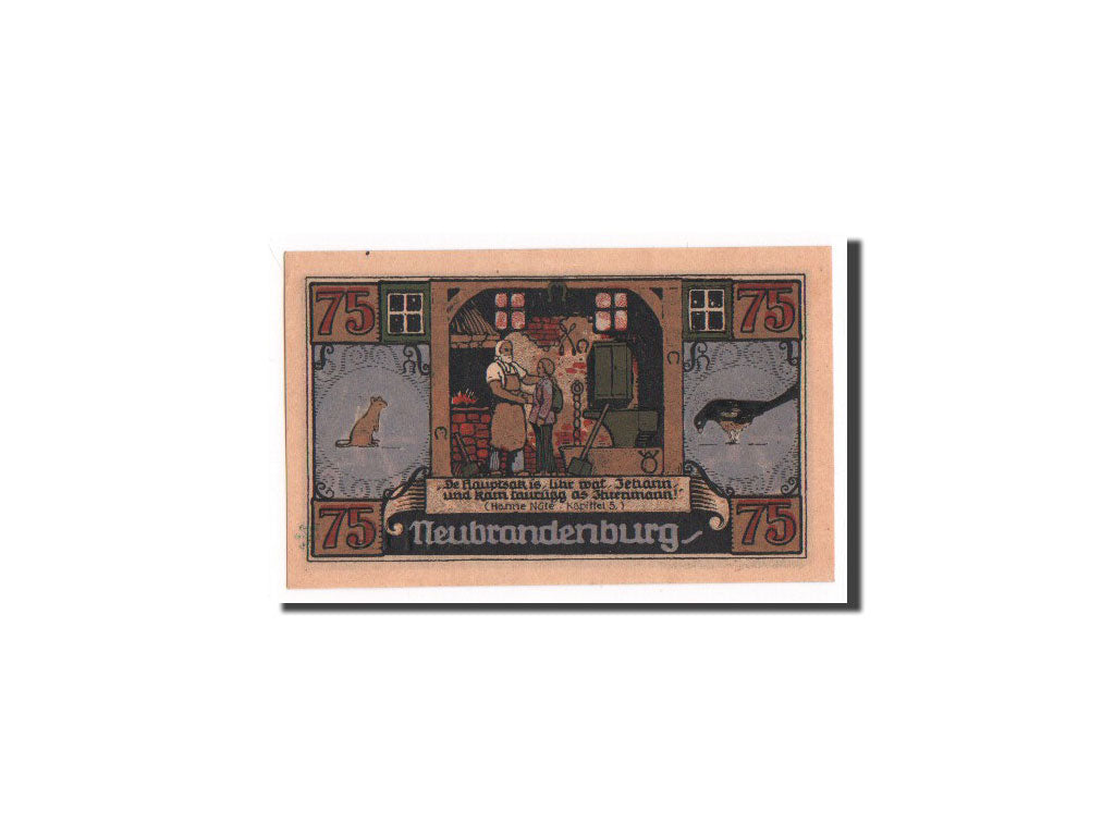 Banknote, Germany, Neubrandenburg Stadt, 75 Pfennig, 1921, UNC(65-70)