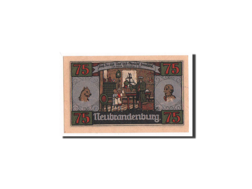 Banknote, Germany, Neubrandenburg Stadt, 75 Pfennig, 1921, UNC(65-70)