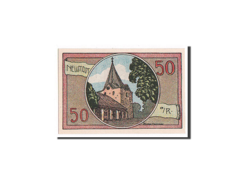Billet, Allemagne, Neustadt Am Rubenberge Stadt, 50 Pfennig, 1921, NEUF