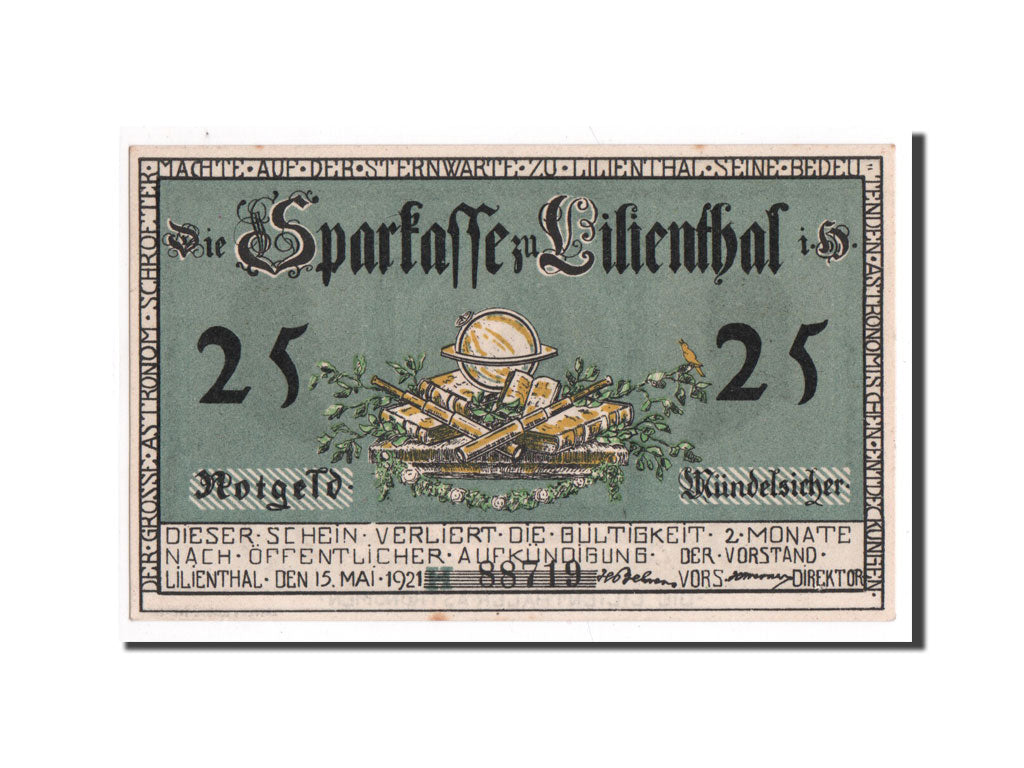 Banknote, Germany, Liegnitz Stadt, 25 Pfennig, 1921, UNC(65-70), Mehl:802.12