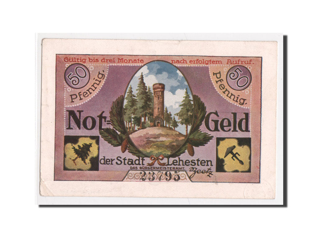 Banknote, Germany, Lehesten Stadt, 50 Pfennig, 1921, 1921-06-01, UNC(64)