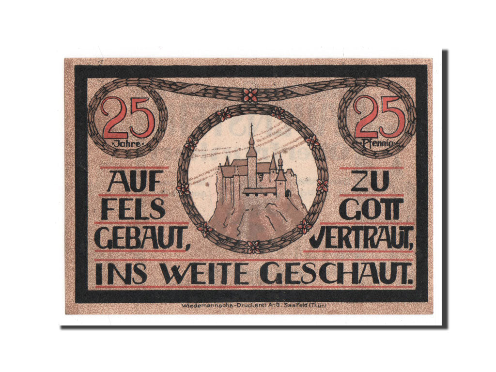 Germany, Lauenstein, 25 Pfennig, 1921, UNC(65-70), 15110, Mehl #775.1