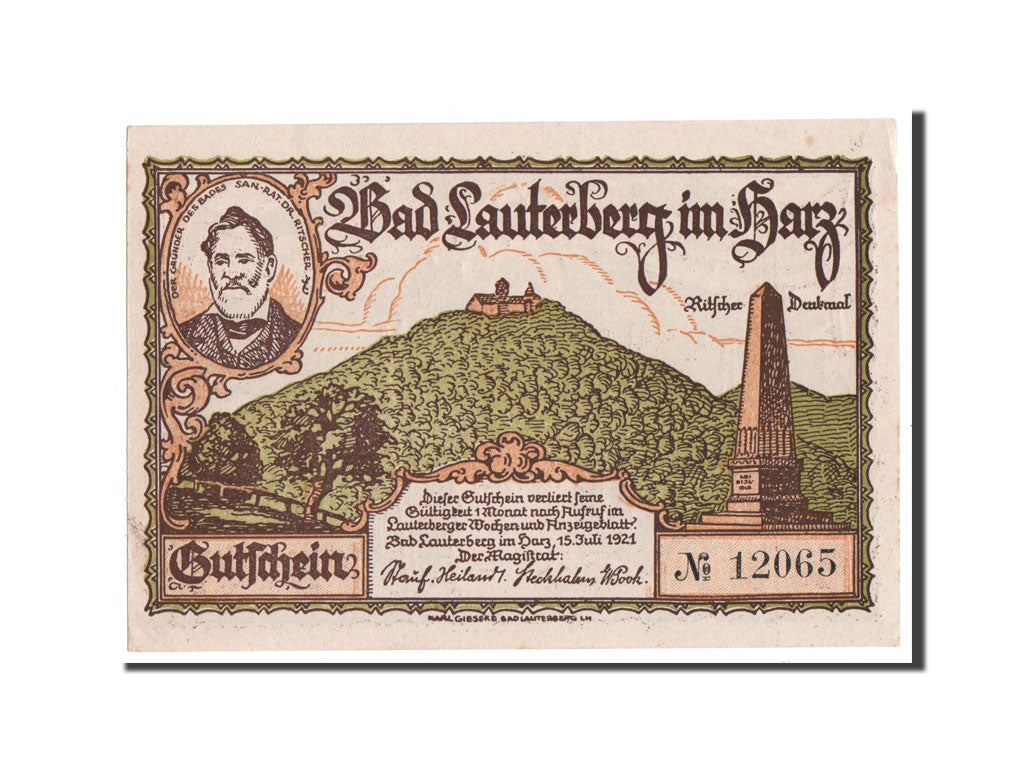 Banknote, Germany, Lauterberg, 300 Pfennig, 1921, UNC(65-70), Mehl:779.1b