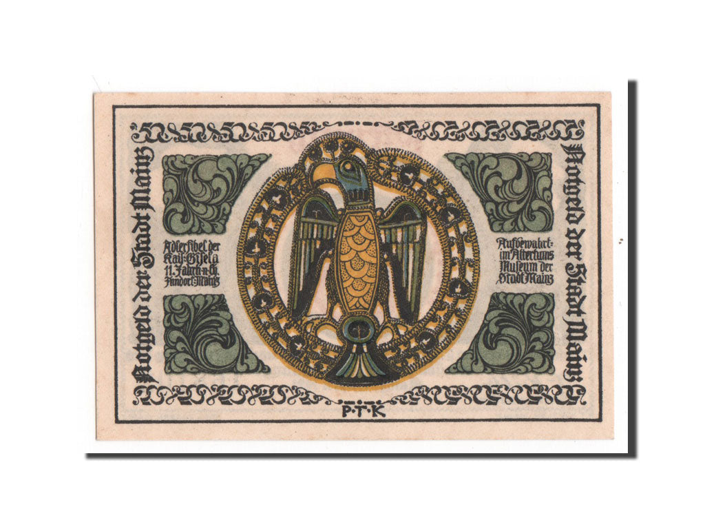 Banknote, Germany, Mainz Stadt, 50 Pfennig, 1921, UNC(65-70), Mehl:860.2