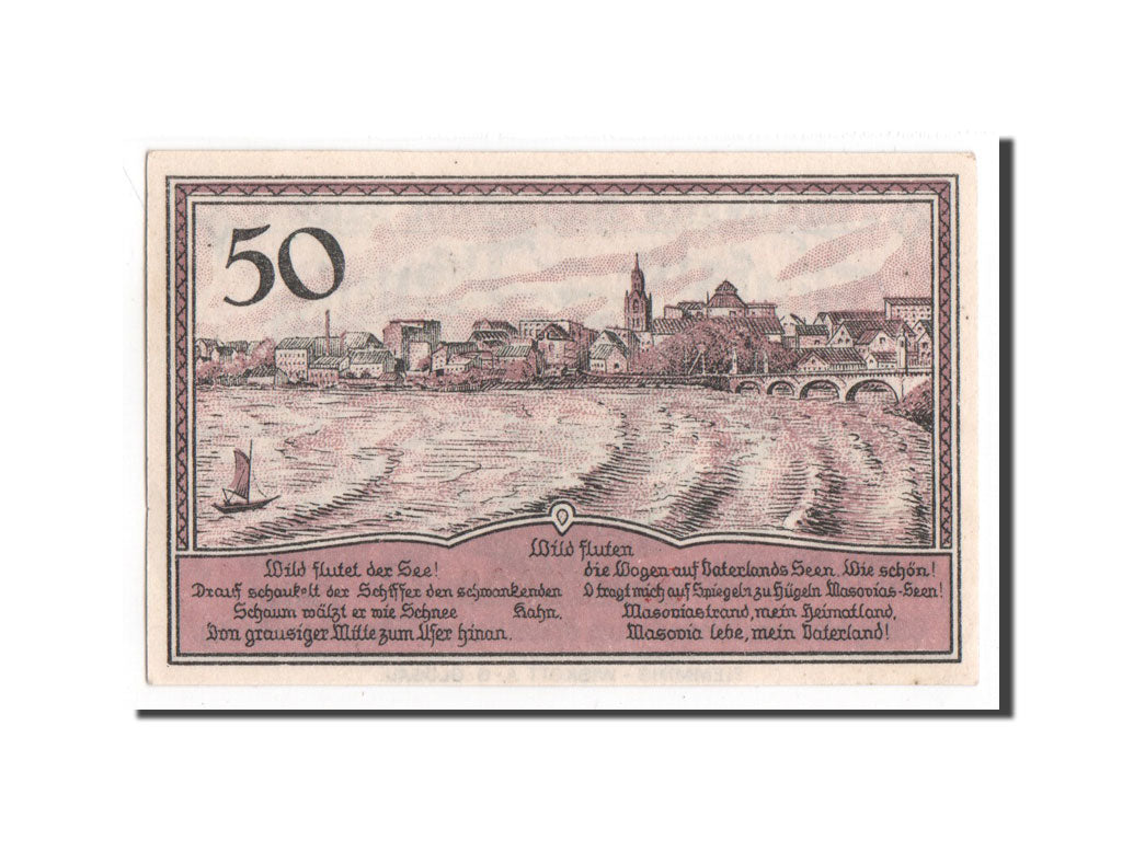 Banknote, Germany, Lyck Stadt, 50 Pfennig, 1920, UNC(65-70), Mehl:849.1a
