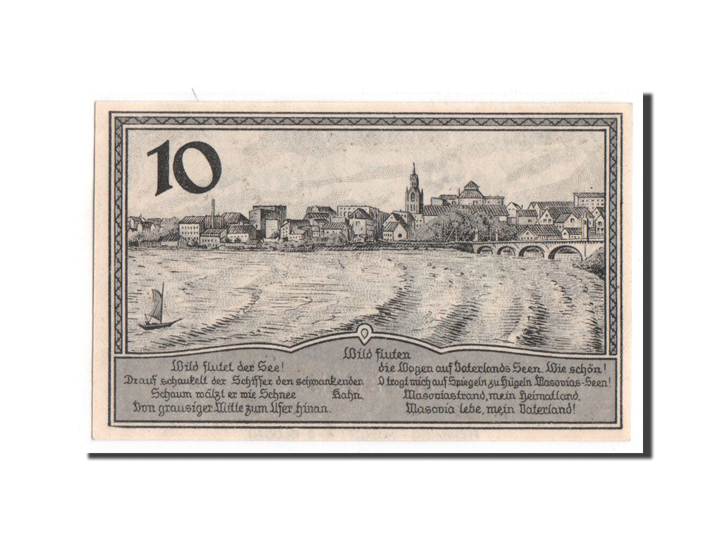 Banknote, Germany, Lyck Stadt, 10 Pfennig, 1920, UNC(65-70), Mehl:849.1a