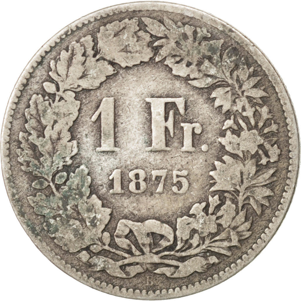 Monnaie, Suisse, Franc, 1875, Bern, B+, Argent, KM:24