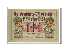 Billet, Allemagne, Neidenburg Stadt, 1 Mark, 1921, 1921-11-01, NEUF, Mehl:932.3