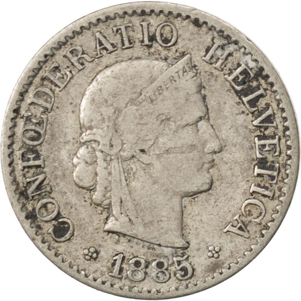 Monnaie, Suisse, 5 Rappen, 1885, Bern, TB+, Copper-nickel, KM:26