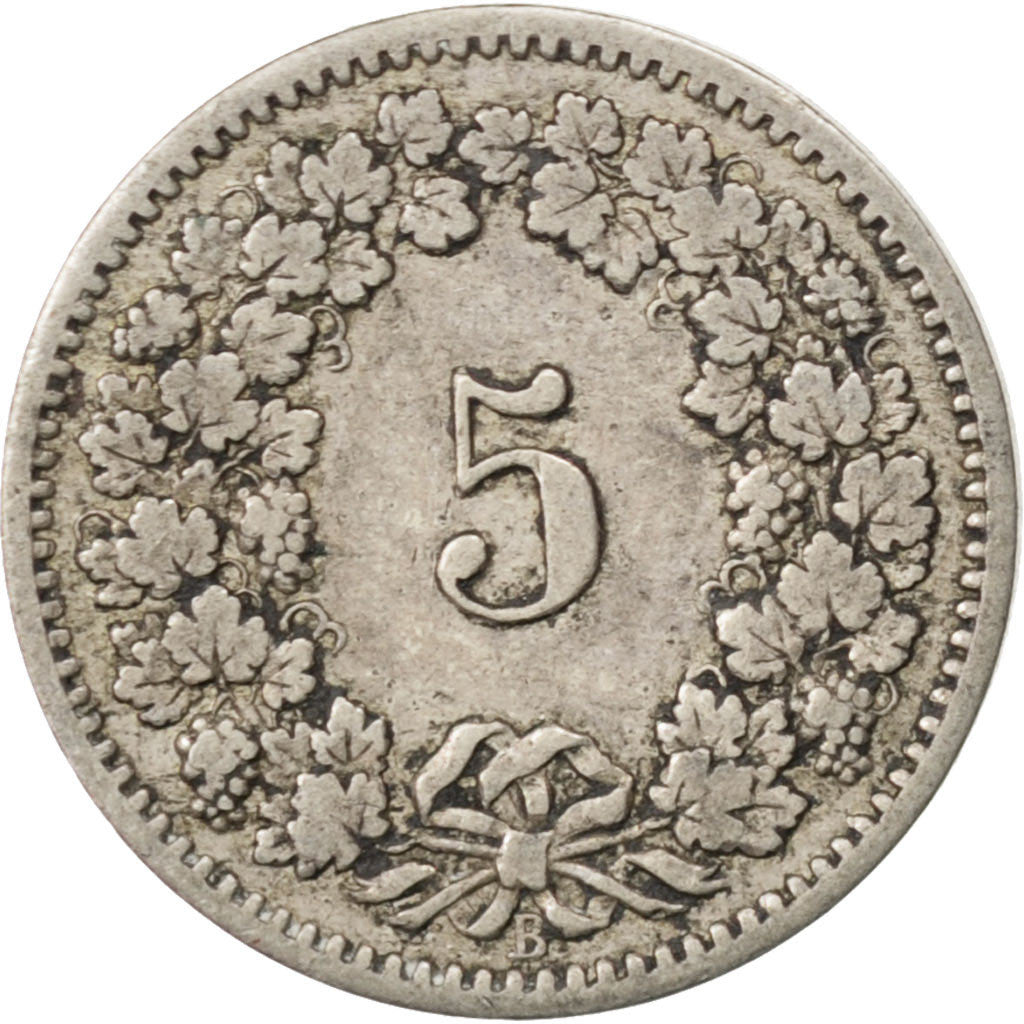 Monnaie, Suisse, 5 Rappen, 1885, Bern, TB+, Copper-nickel, KM:26