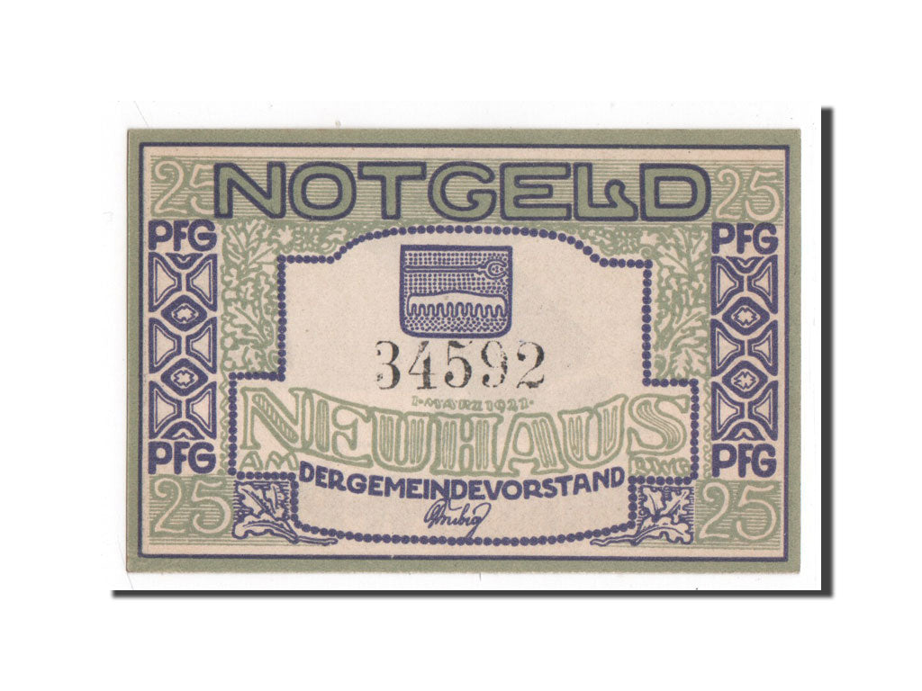 Banknote, Germany, Neuhaus am Rennweg Gemeinde, 25 Pfennig, 1921, UNC(65-70)