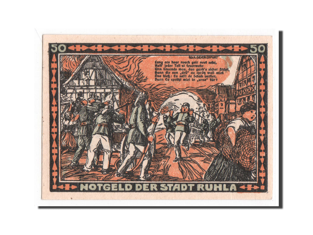 Banknote, Germany, Ruhla Stadte, 50 Pfennig, 1921, UNC(65-70), Mehl:1153.1