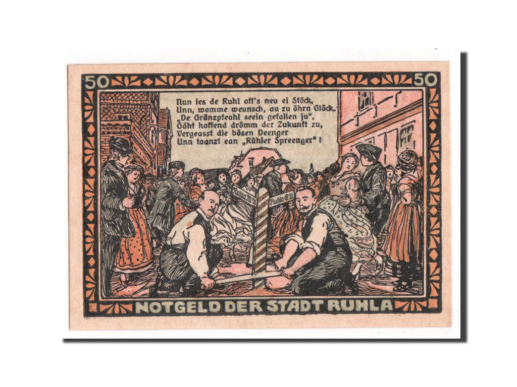 Banknote, Germany, Ruhla Stadte, 50 Pfennig, 1921, UNC(65-70), Mehl:1153.2
