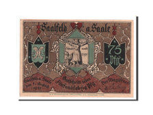Banknote, Germany, Saalfeld, 75 Pfennig, 1921, UNC(65-70), Mehl:1155.5