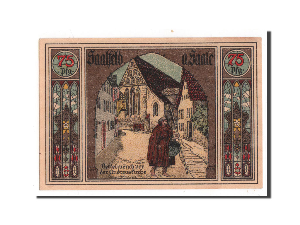 Banknote, Germany, Saalfeld, 75 Pfennig, 1921, UNC(65-70), Mehl:1155.5