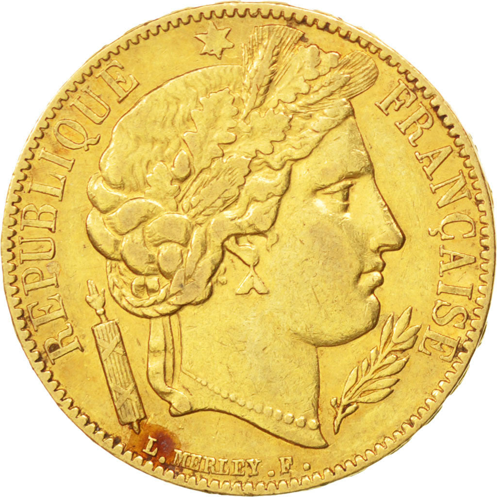 FRANCE, Cérès, 20 Francs, 1850, Paris, KM #762, EF(40-45), Gold, Gadoury #1059, 