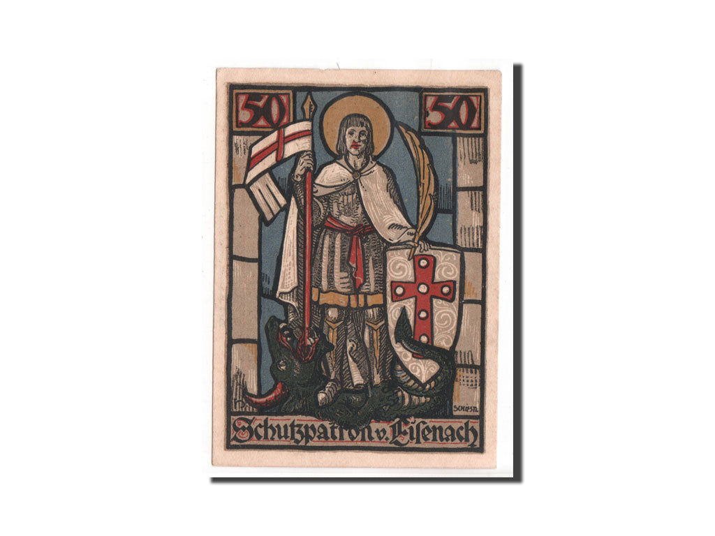 Banknote, Germany, Eisenach Stadt, 50 Pfennig, UNC(65-70), Mehl:320.4