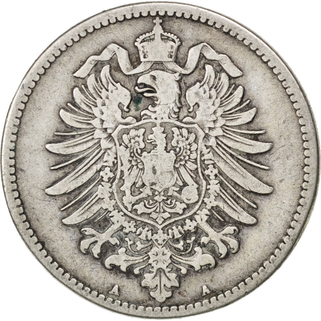 GERMANIA - IMPERO, Wilhelm I, Mark, 1875, Berlin, MB+, Argento, KM:7