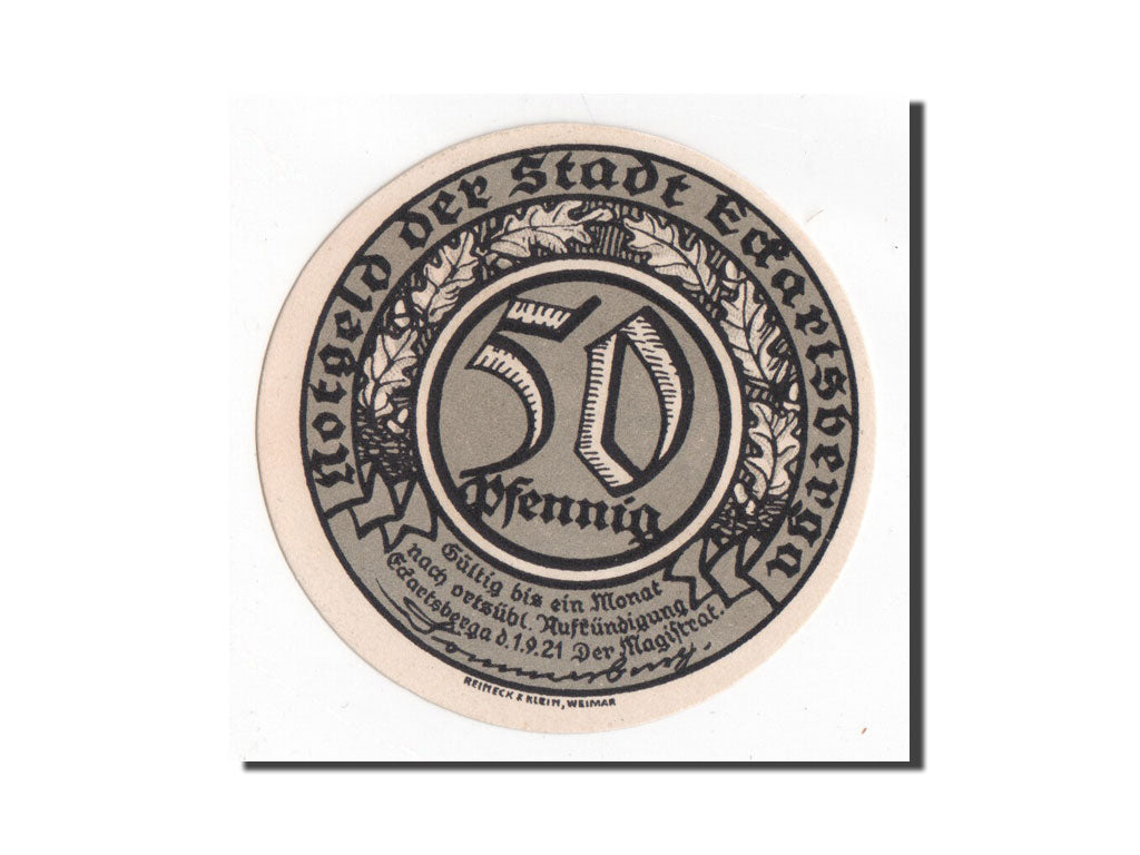Banknote, Germany, Eckartsberga Thur. Stadt, 50 Pfennig, 1921, UNC(65-70)