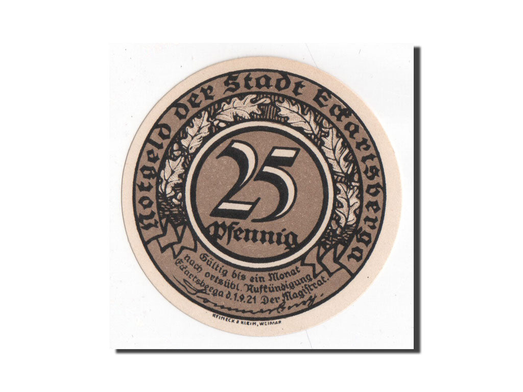 Banknote, Germany, Eckartsberga Thur. Stadt, 25 Pfennig, 1921, UNC(65-70)